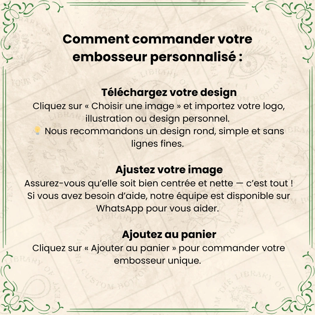Embosseur avec design personnalisé